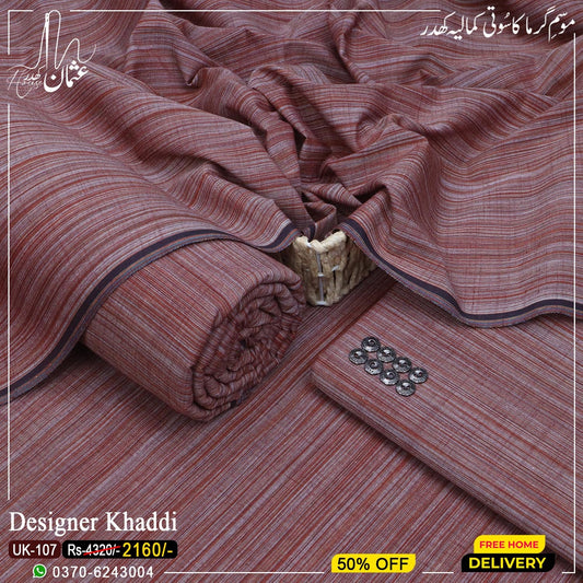 Designer Khaddi Khaddar UK-107
